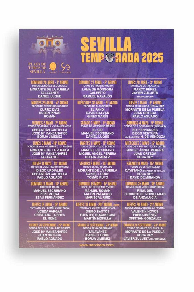 Cartel toros Sevilla 2025