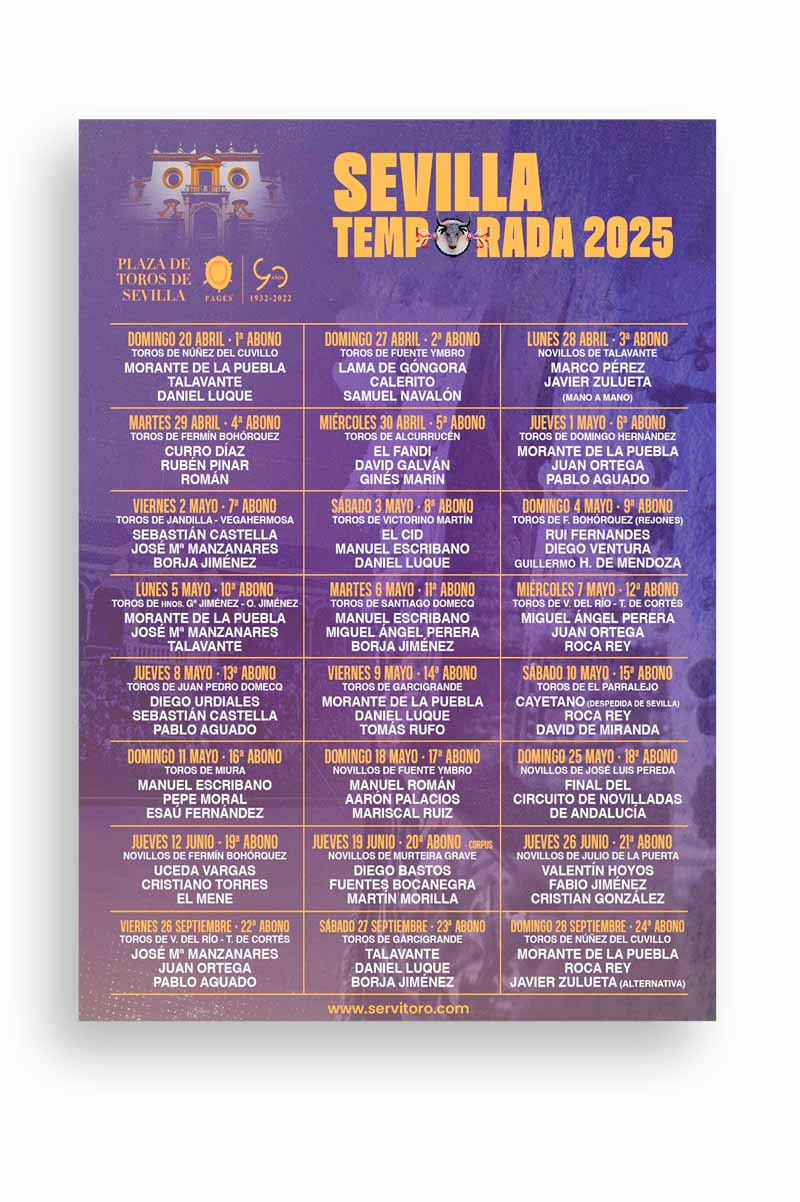Cartel toros Sevilla 2025