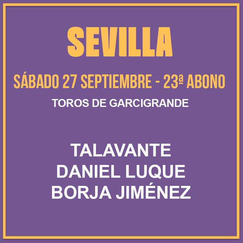 Toros Sevilla - 27 septiembre 2025